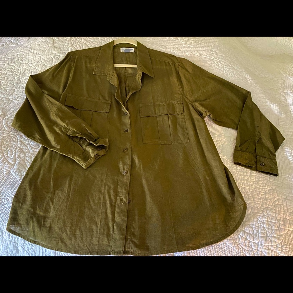 linen button down shirt from Old Navy